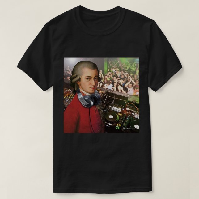 T-shirt Musique classique Mozart [CC-CatCow] (Design devant)
