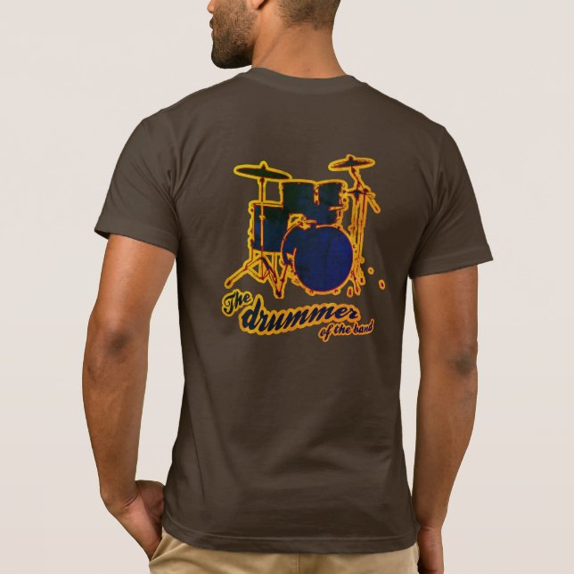 T-shirt Musique cool du lecteur de tambours (Dos)