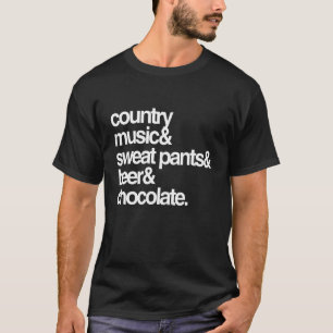 T-shirt Musique Country Pantalon de sudation Bière Et Choc