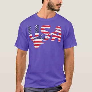 T-shirt Musique country Usa Guitare Vintage Drapeau améric