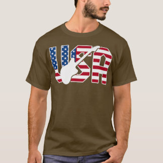 T-shirt Musique country Usa Guitare Vintage Drapeau améric