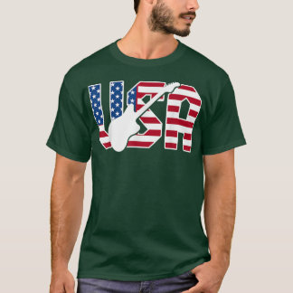 T-shirt Musique country Usa Guitare Vintage Drapeau améric