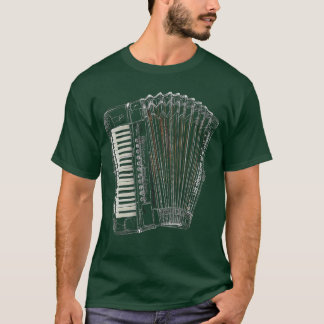 T-shirt Musique d'accordéon Instrument Motif Art Accordéon
