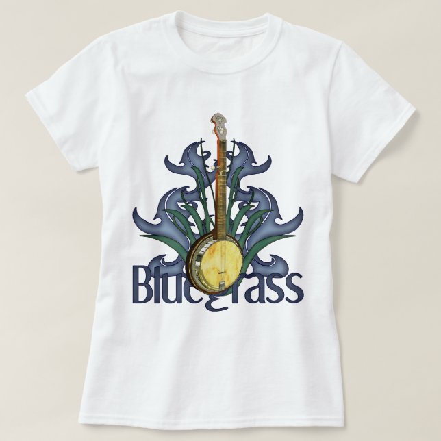 T-shirt Musique de banjo de Bluegrass (Design devant)