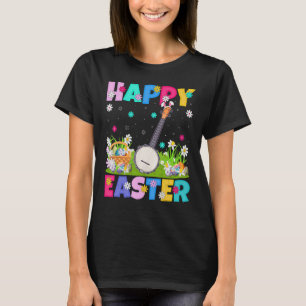 T-shirt Musique de banjo Joyeux lapin de Pâques Banjo Di