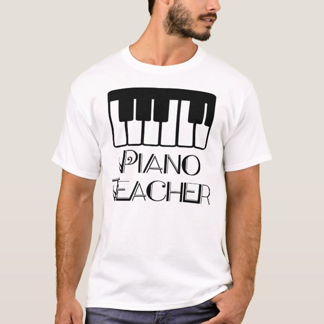 T-shirt Musique de clavier de professeur de piano (Devant)