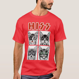 T-shirt Musique de concert de rock de chat rétro Band Homm