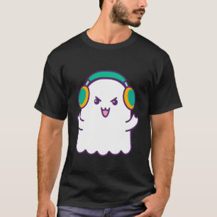 T-shirt Musique de danse de fantôme d'Halloween DJ juste l