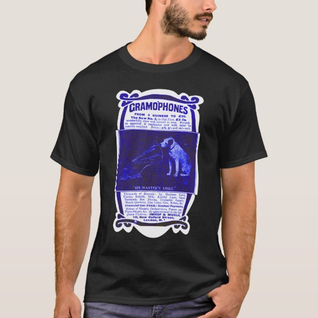 T-shirt Musique de Gramophone - la voix de son maître (Devant)