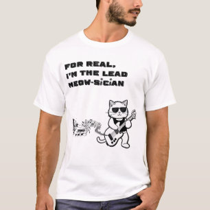 T-shirt Musique de Guitare de Chat Drôle