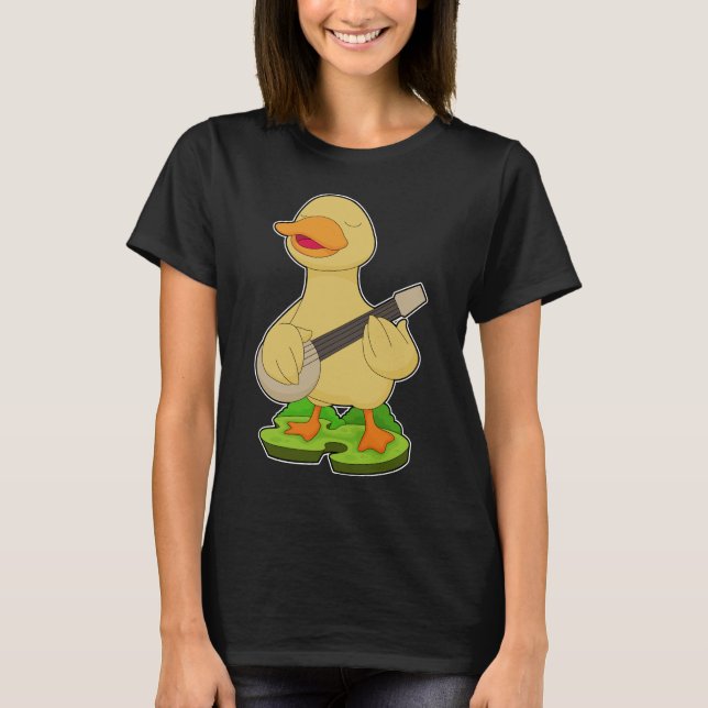 T-shirt Musique de guitare de Duck Musician (Devant)
