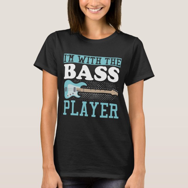T-shirt Musique De Guitare Je M'Aime Avec Le Lecteur De Ba (Devant)