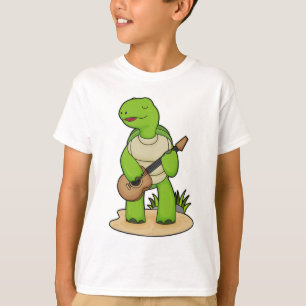 T-shirt Musique de guitare musicienne de tortue