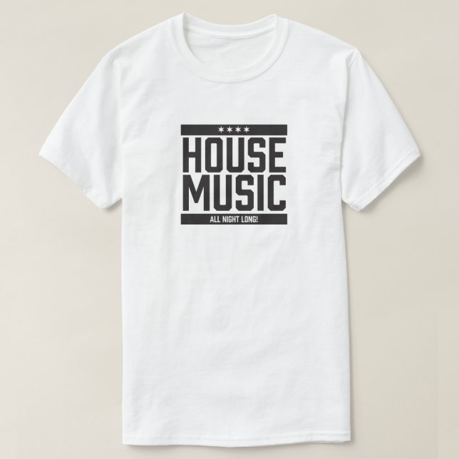 T-shirt Musique De Maison Toute La Nuit ! (Design devant)