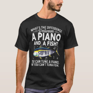 T-shirt Musique de thon au piano Blague sarcastique