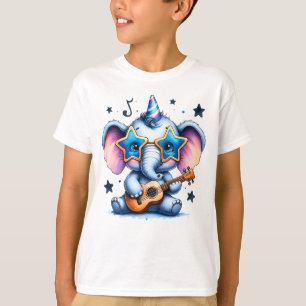 T-shirt Musique d'éléphant cool amateur d'art