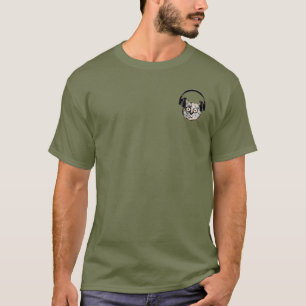 T-shirt musique dj chat avec casque