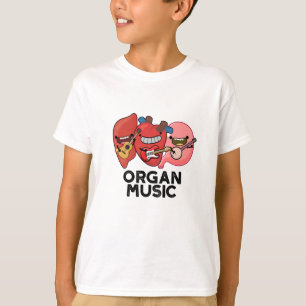 T-shirt Musique d'orgue amusant Anatomie Corps pièces jeu