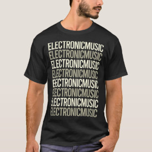 T-shirt Musique électronique en texte blanc