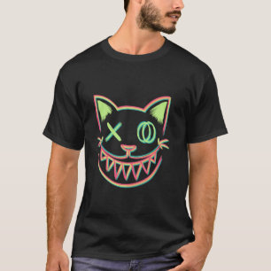 T-shirt Musique électronique Lover EDM Rainbow Party Cat T