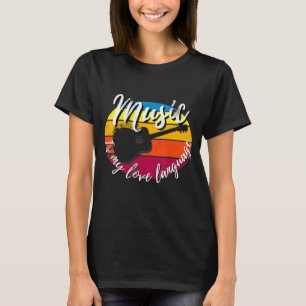 T-shirt Musique est My Love Langue musique rétro conc vint