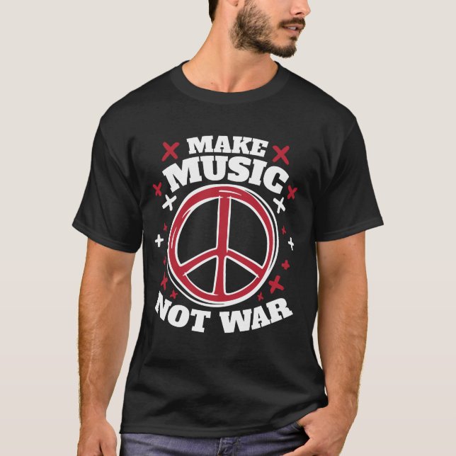 T-shirt musique et paix (Devant)