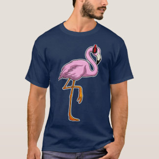 T-shirt Musique Flamant rose casque
