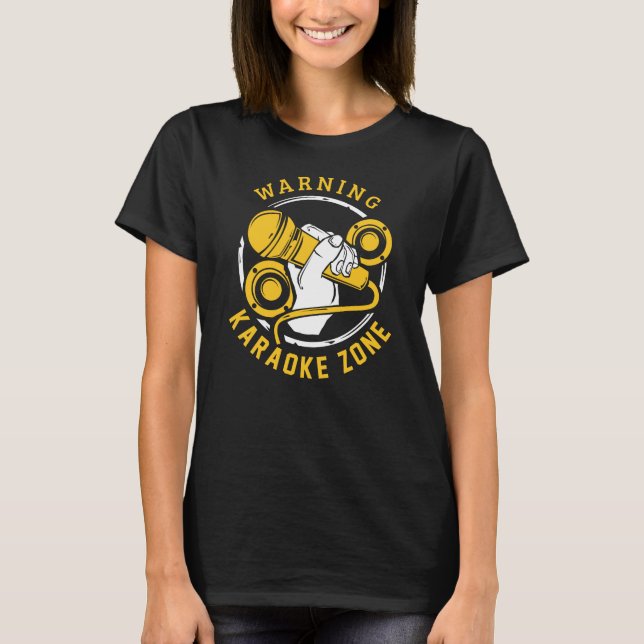 T-shirt Musique Gag Karaoke Zone Chanter Gig (Devant)