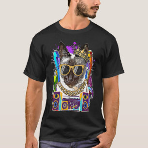 T-shirt Musique Hip Hop Rap 90s Chat Siamois