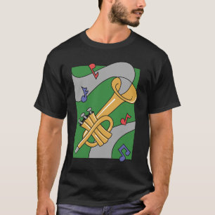 T-shirt musique jazz notes instrument saxophone