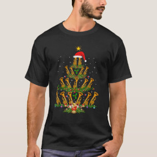 T-shirt Musique Lover Xmas Lights Trumpet musical Noël