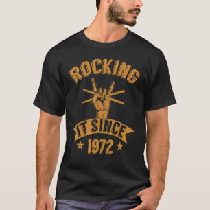 T-shirt Musique Mens Rock Band Drumming Drummer Né En 1972