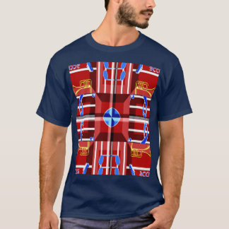 T-shirt Musique Merveilleuse Blue Vibes D'été Géométrique