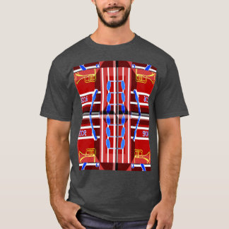 T-shirt Musique Merveilleuse Été Bleu Vibes Géométrique Ro