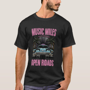T-shirt Musique Miles & Open Roads Musicien Western Countr