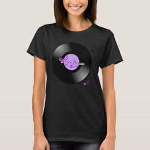 T-shirt Musique Moon Dreams Record SpaghettiStraps noir