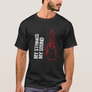 T-shirt Musique Notes Guitare. Mes Cordes, Mon Son.
