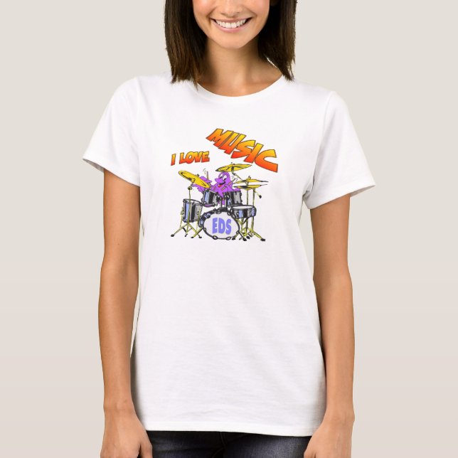T-shirt Musique Octopus Womens Circle Top (Devant)