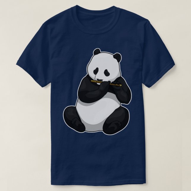 T-shirt Musique Panda Flute (Design devant)