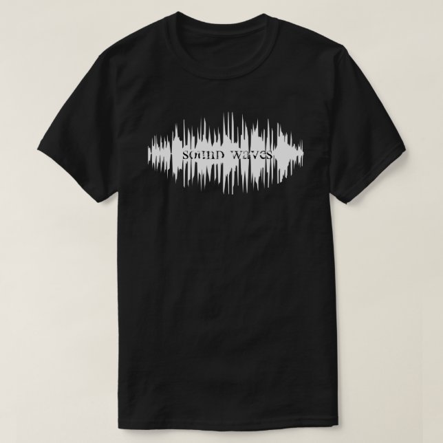 T-shirt Musique personnalisable d'ondes sonores (Design devant)