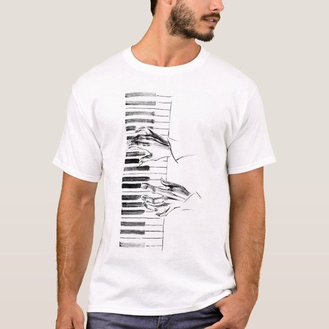T-shirt Musique piano (Devant)