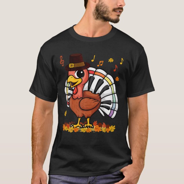 T-shirt Musique Piano Enseignants Musique Turquie Costume  (Devant)