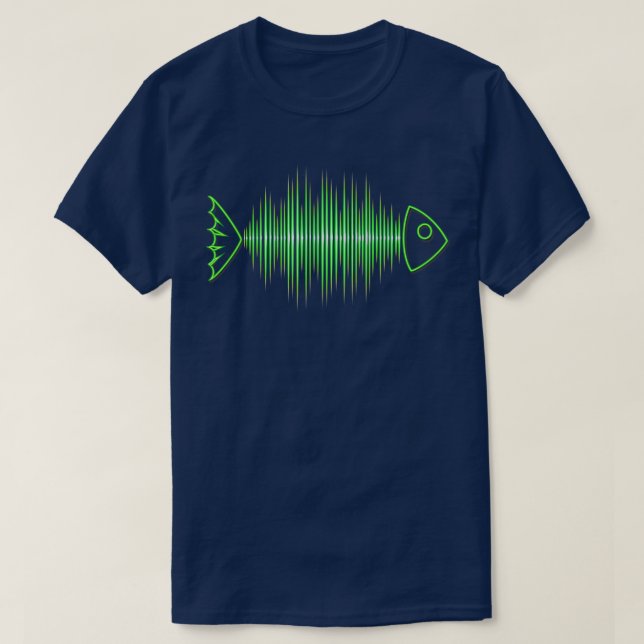 T-shirt Musique Poisson Taux de pouls Fréquence Dance Hous (Design devant)