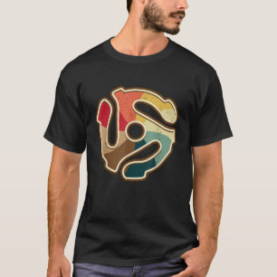 T-shirt Musique rétro de l'adaptateur 45 tr/min