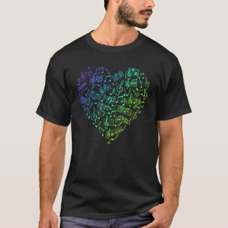 T-shirt Musique rétro Musicien de coeur Compositeurs Musiq