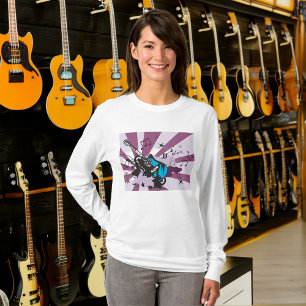 T-shirt Musique Rock Grunge Pop Art Guitare Électrique