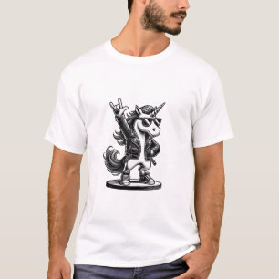 T-shirt Musique Rock & Métal, Rocker, Licorne Drôle, R