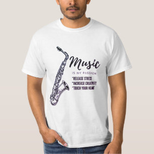 T-shirt Musique, saxophone