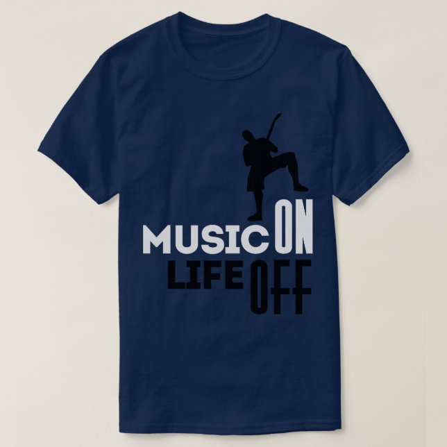 T-shirt Musique Sur blanc (Design devant)
