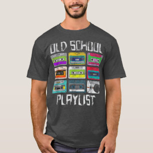 T-shirt Musique sur cassette Rétro 80s Old-School Playlist